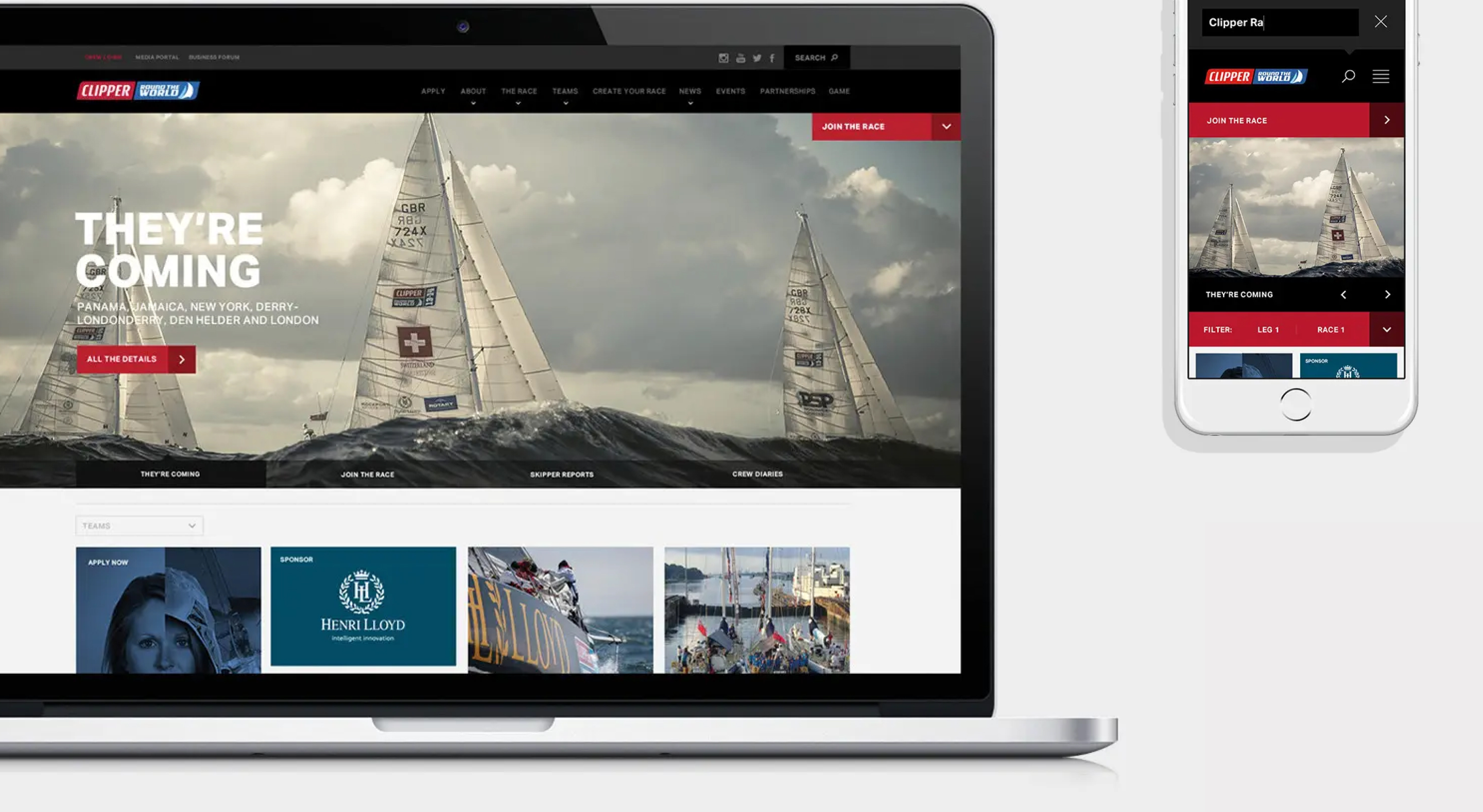 Clipper Website Homepage
