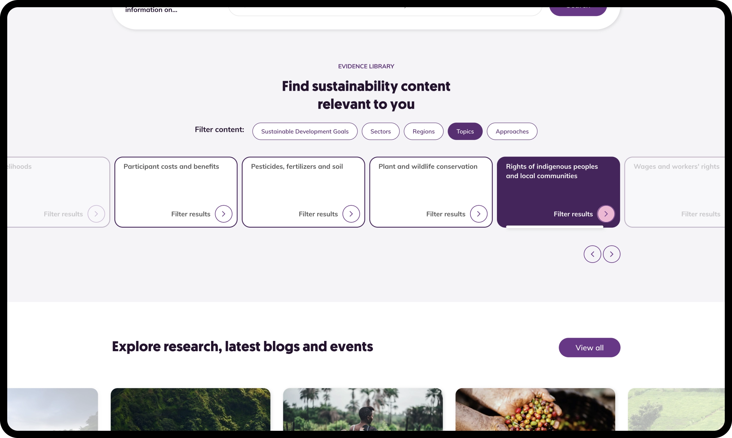 Evidensia evidence library