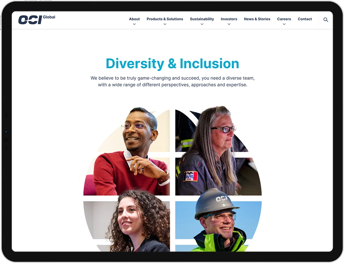 A collection of planning notes of the OCI global website
