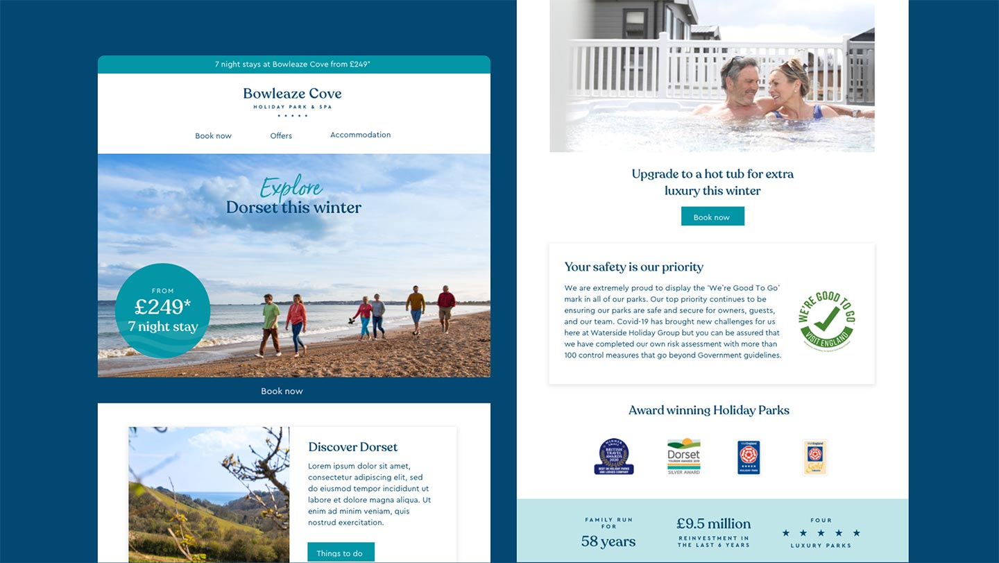 waterside email newsletter example