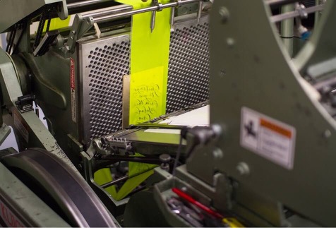 Card being printed